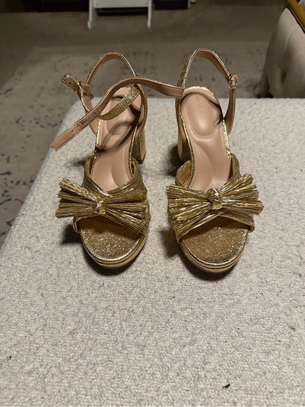 Gold Bow Heels
